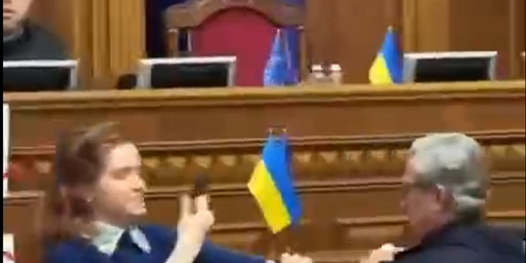 У Раді побилися нардепи Безугла і Тарута під час виконання гімну України