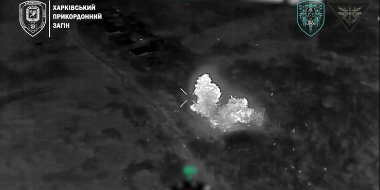 Харківські прикордонники знищили техніку та укриття ворога. ВІДЕО