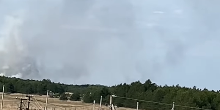 На Кінбурнській косі другу добу палають ліси: також існує загроза підтоплення