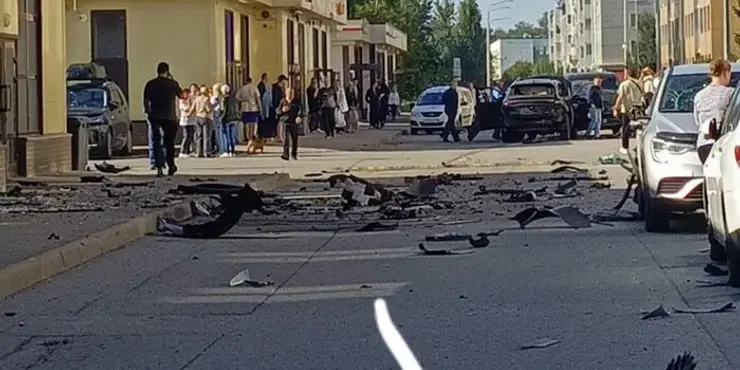 Замах на підполковника у РФ Місце підриву російського підполковника
