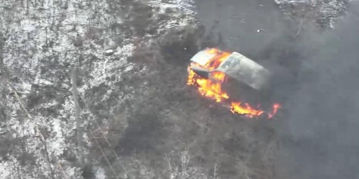 На Харківщині аеророзвідка ДПСУ знищила техніку і склад боєприпасів окупантів