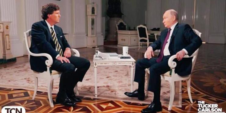 Путін дав двогодинне інтерв’ю Такеру Карлсону: що він сказав про Україну