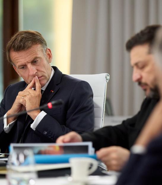 Макрон та Зеленський на саміті G7