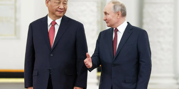 Сі Цзіньпін і Володимир Путін Китайський лідер Сі Цзіньпін і російський диктатор Володимир Путін