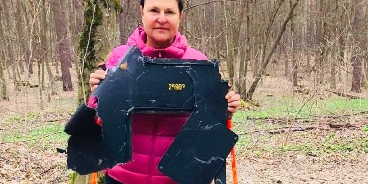 Посолка ЄС Матернова знайшла уламок російського “шахеда” під час прогулянки
