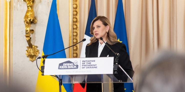 Перша леді України розповіла у Парижі про звільнення 1859 українських дітей, яких викрала РФ