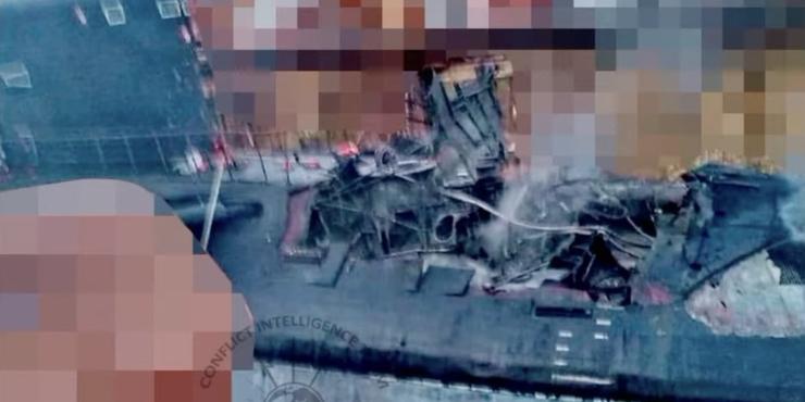 В мережі показали розбитий російський підводний човен, в який поцілили українські сили
