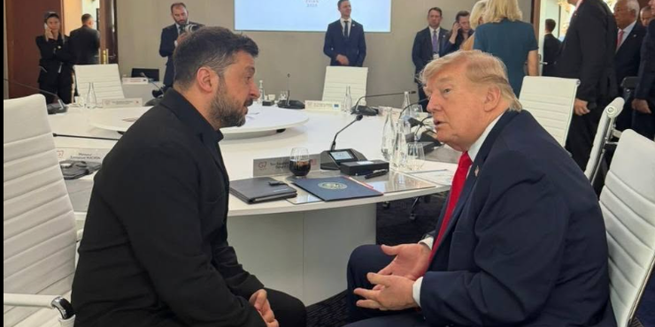 Трамп після зустрічі із Зеленським на саміті G7 заявив, що Росія повинна укласти угоду щодо війни в Україні