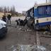 Росіяни завдали удару удару по зупинці  у Новій Каховці, пошкоджено автобус, є поранені та загиблі